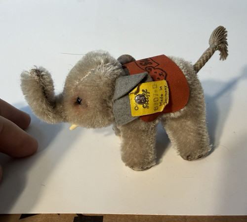 Vtg steiff mini elephant plush - elephant,