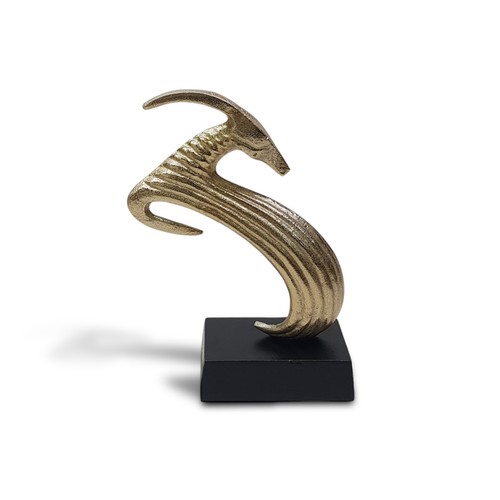 Gold bronze aluminium antelope - bronze,