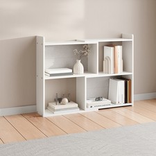 2-3 Tiers Bookcase Shelf Shelving Display Stand Stretchable MDF Storage Unit UK 