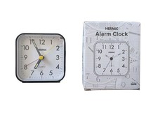 Alarm Clocks Bedside Silent Non Ticking Battery Powered Travel Small Analogue