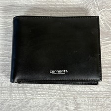 Carhartt Mens WIP Vegas Billfold Wallet Black Leather One Size