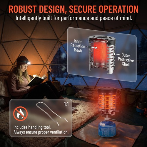 Camping heater attachment - camping, for