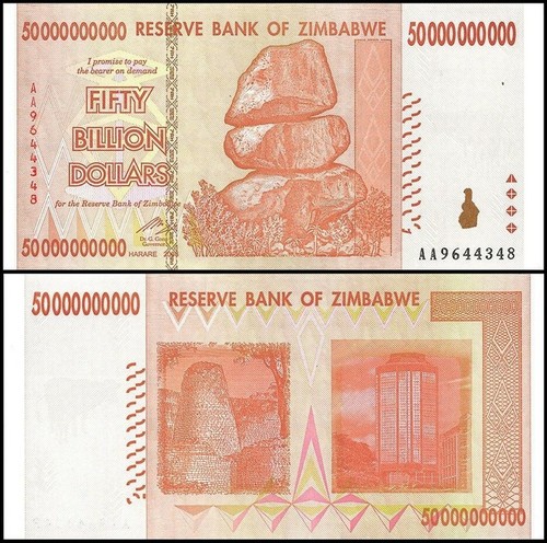 Zimbabwe billion dollars - zimbabwe,
