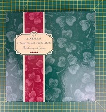 6 Round Traditional Table Mats Cloverleaf Fresh Fruits Boxed Cork Backed 