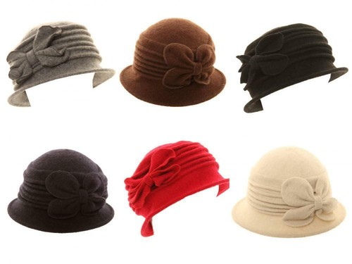Ladies wool cloche - hat, womens