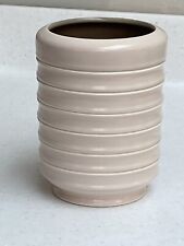 Poole Pottery 1950’s Jimmy Soper Ribbed Twintone Vase 818 Keith Murray Style