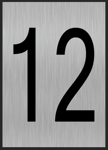 Number plaque metal sign - number,