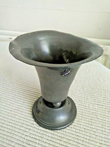 Vintage swedish pewter vase - vase, /