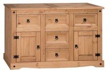 Corona Sideboard Large Small Low Solid Pine Dining And Living Room Furniture  