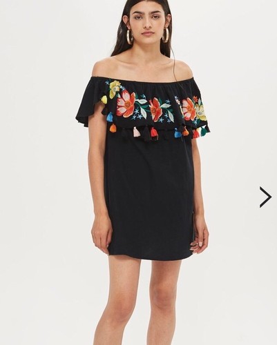 Topshop black tassle - black,