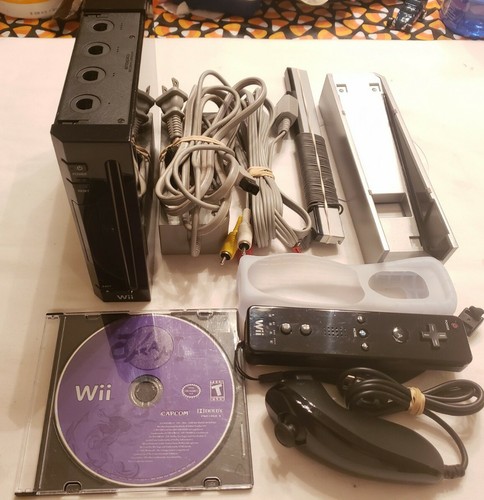 Nintendo wii black console - wii,