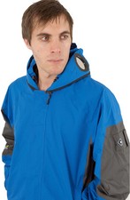 Mens Outdoor Waterproof Rain Jacket Hooded Work Coat Goggle JKT