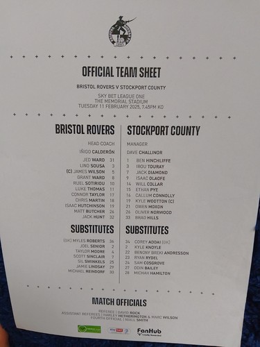 Bristol rovers stockport - v,