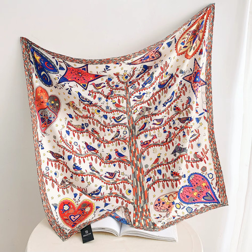 Geometric pattern square scarf - geometric,
