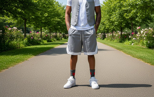 Men gray white genuine - gray,
