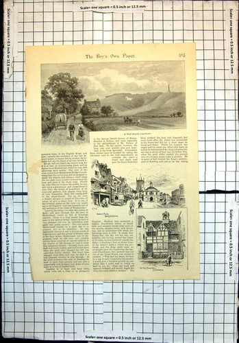 Original old antique print - original,