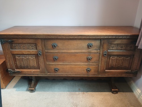 Old charm solid oak - charm, sideboard