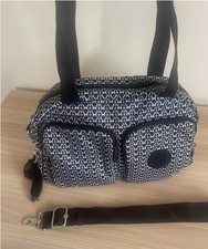 Kipling Cool Defea Hand Shoulder Bag Crossbody In Signature Print Black New