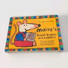 Vintage 2000s Maisy's Giant Snakes & Ladders Game Cleanable Play mat 3yrs+ Mouse
