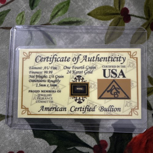 Grain 999 24k gold bar - 1/4,