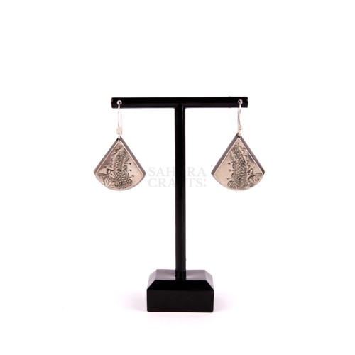 Tuareg earrings silver cross - silver,