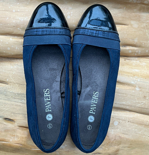 Pavers navy ballet flat - pavers,