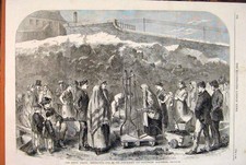 Original Old Antique Print