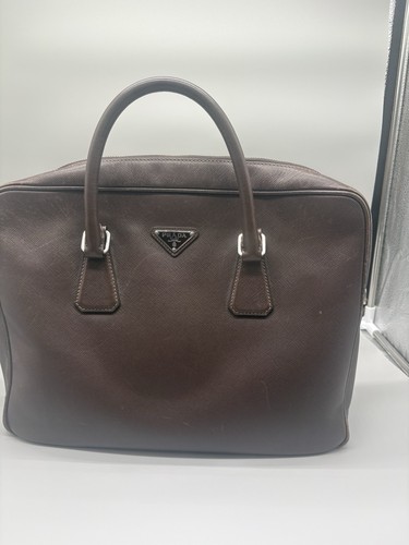 Prada brown zip closure - prada, men's