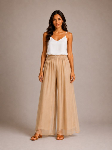 Lagenlook silk floaty palazzo - silk,