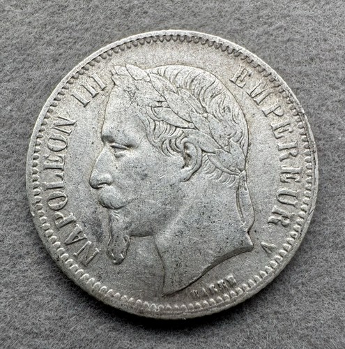 1866 one franc france - -,