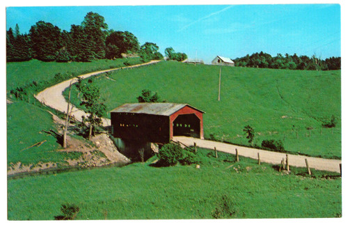 Postcard covered bridge near - "covered,