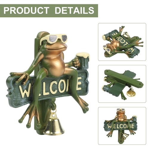 Resin frog doorbell with - frog,