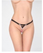 Skirtini Crotchless G-string with Beads/H234