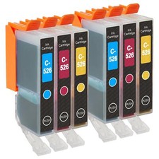 6 C/M/Y Ink Cartridges for Canon PIXMA iP4850 iP4950 iX6550 MG5150 MG5200