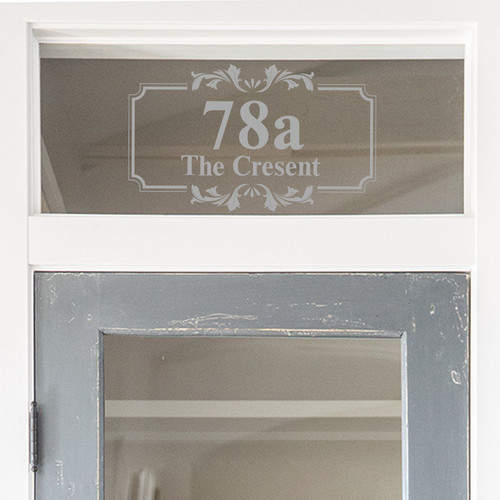 Glass fanlight door number - glass,
