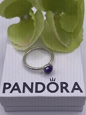 Pandora Purple Synthetic Amethyst Droplet Ring. Size 52. 191012SAM