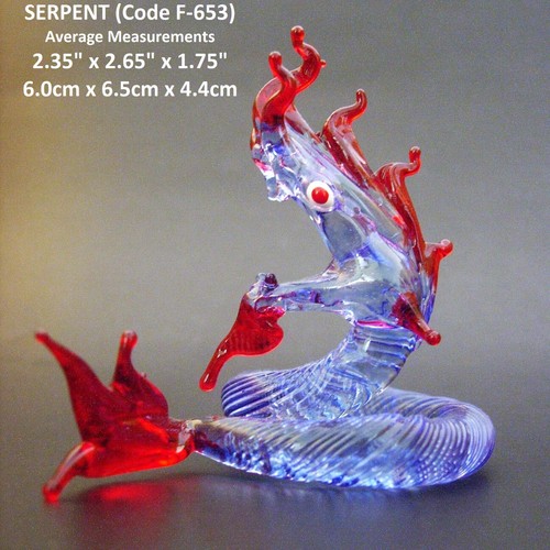 Hand blown art glass dragon - blown,