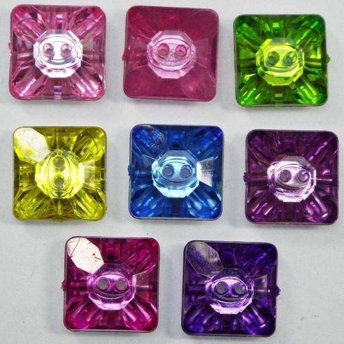 Square buttons 15mm mirror - 15mm,