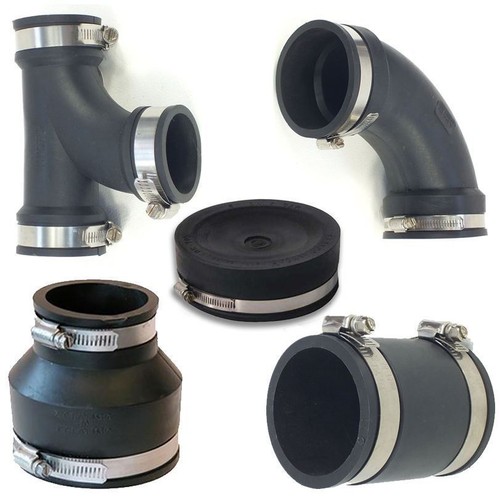 Pond pipe rubber fittings 50mm - rubber,