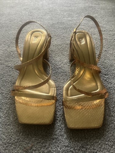 Zara gold heeled - zara,