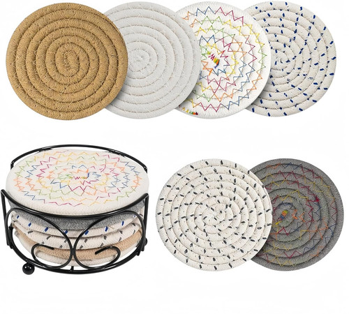 Coasters set with holder - with,