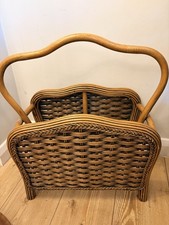 Vintage wicker rattan magazine - rattan,