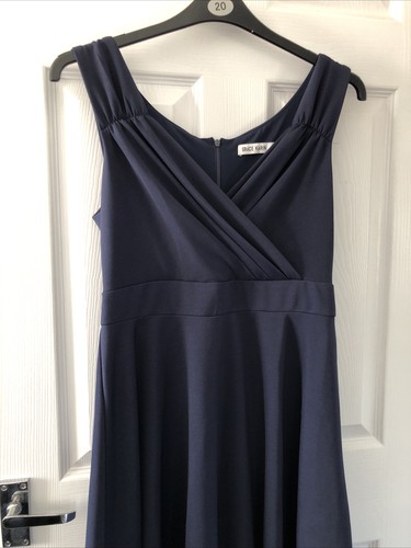 Ladies navy sleeveless dress - ladies,