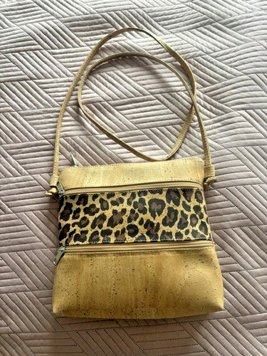 Natural cork handbag cross - handbag,