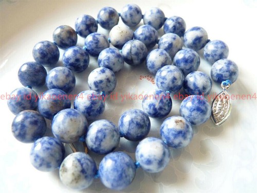 Charming 8mm blue white - white, lapis