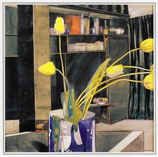 Yellow Tulips Charles Rennie Mackintosh print in 10 x 12 inch mount SUPERB