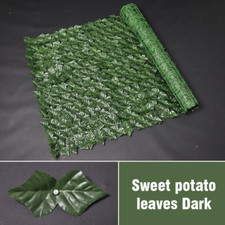 3-18M Roll Artificial Leaf Privacy  Fence Screen w/Mesh Garden Fake Ivy Wall