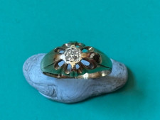 9CT GOLD & 4 STONE DIAMOND