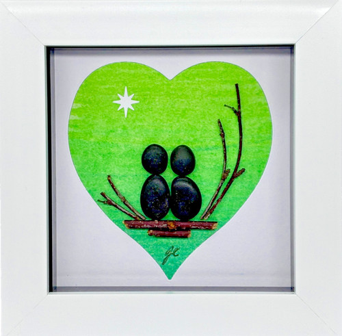 Pebble art couple picture - pebble,