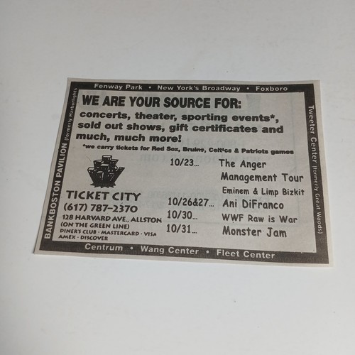 Vintage ticket city - ticket, boston